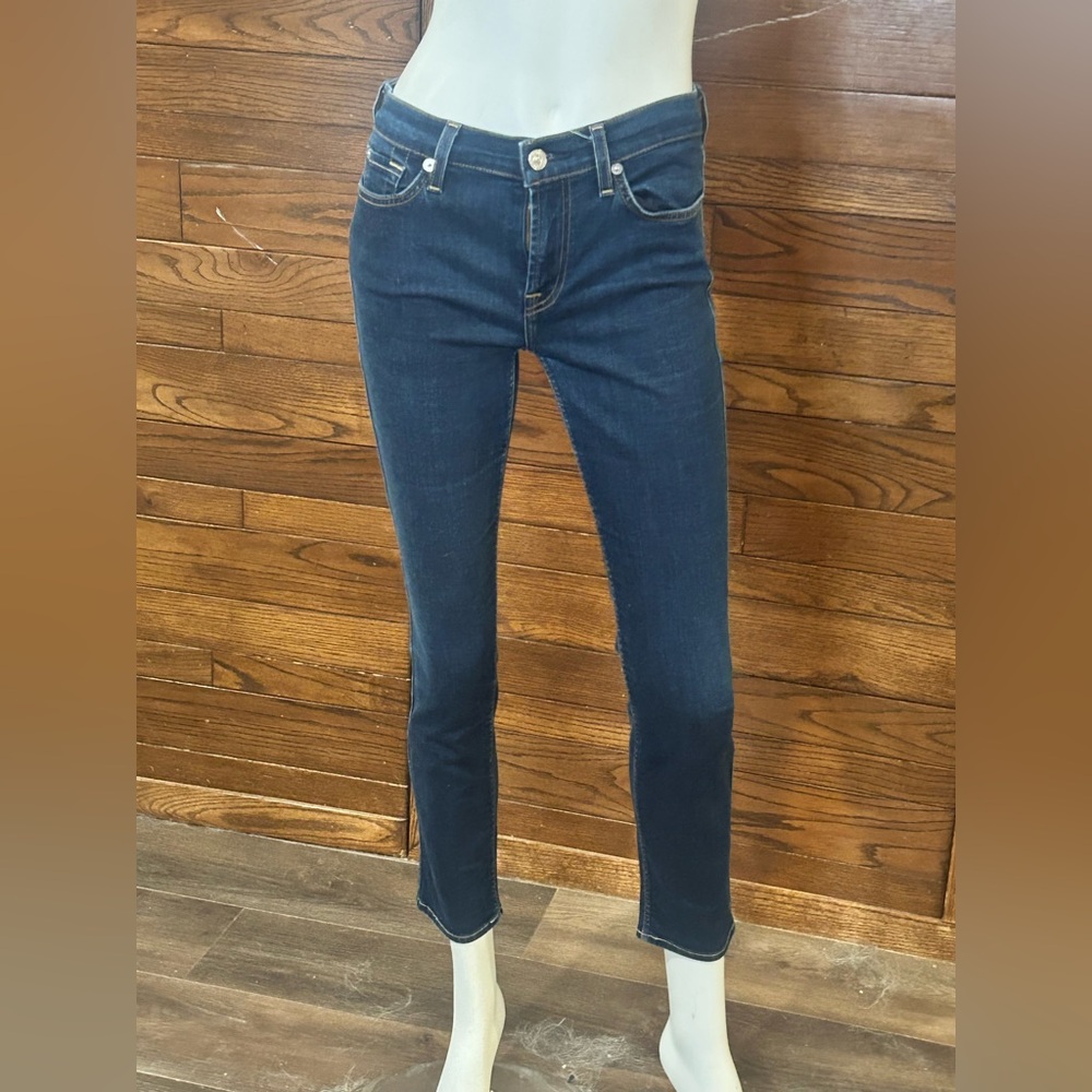 7 For All Mankind size 27. Blue Skinny Jeans Classic Fit